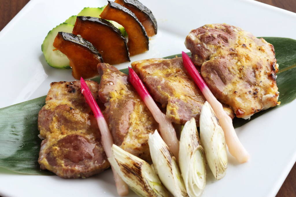 「群馬県産麦豚の西京味噌焼き」